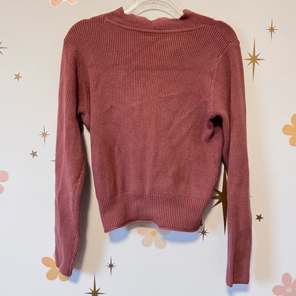 Vero Moda Women's Mauve V-Neck Sweater - Picture 2 of 5